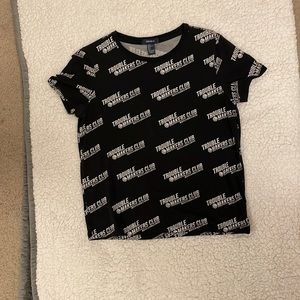 Black trouble makers club tee shirt Forever 21
